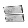 2pcs 3.46"x1.26" Universal Reflector Rectangle Motorbike Bike Reflector White