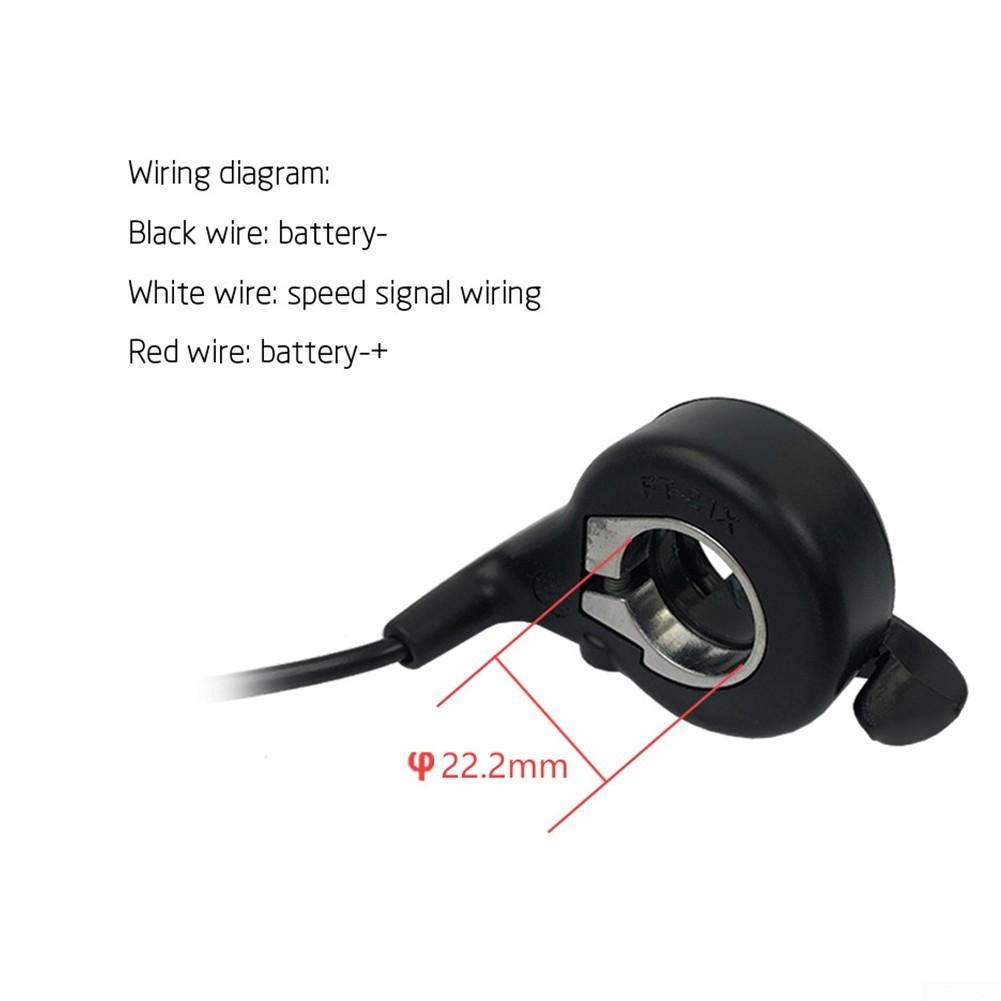 E-Bike Wuxing FT-21X Acelerador de polegar para bicicleta elétrica Pedelec direito