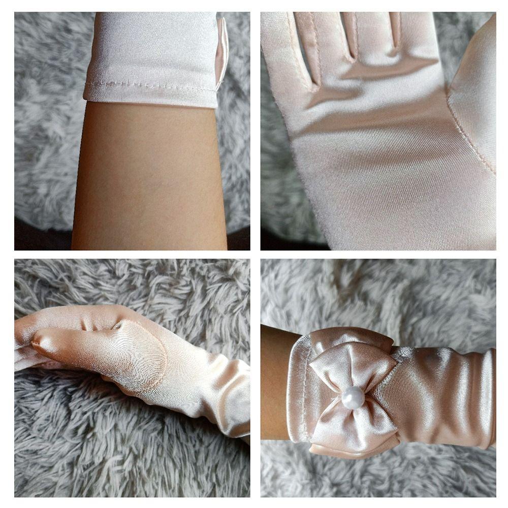 Wedding Dress Stage Gloves Full Finger Mittens Princess Skirt Accessories Children Long Gloves