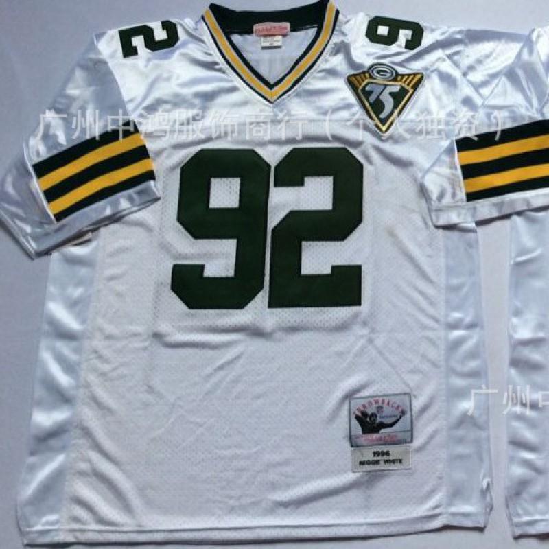 Vintage Green Bay Packers NFL Football Jersey Short Sleeve Retro Style Embroidered Team Apparel