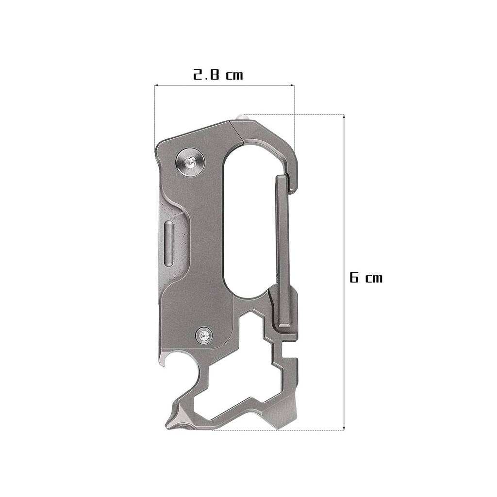 Tibitdeer Titanium Metal Keychain with Carabiner and Bottle Stylish and and Durable for Home and Outdoor Perfect as a Gift for Men and Women Opener,