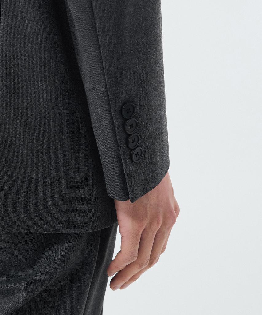 Musinsa Standard Wool Blend Relaxed Basic Blazer [Medium Grey]
