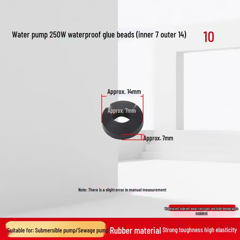 Submersible Pump Rubber Seal Kit: Power Cord, Waterproof Rings, Abacus Beads