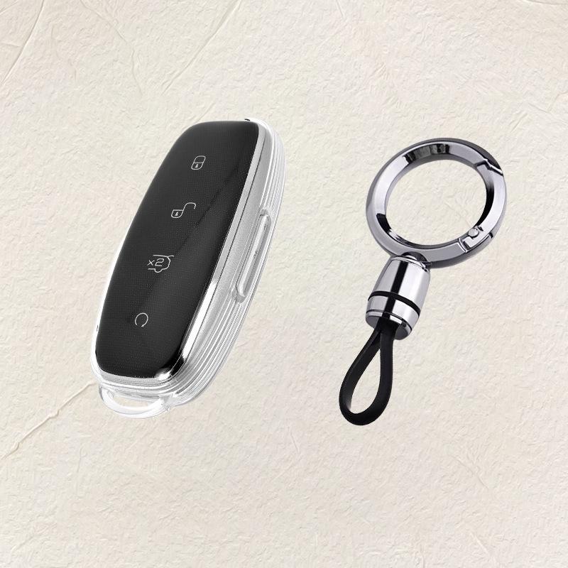 Denza D9 TPU Transparent Car Key Cover - Anti-Fall Protective Shell Accessory