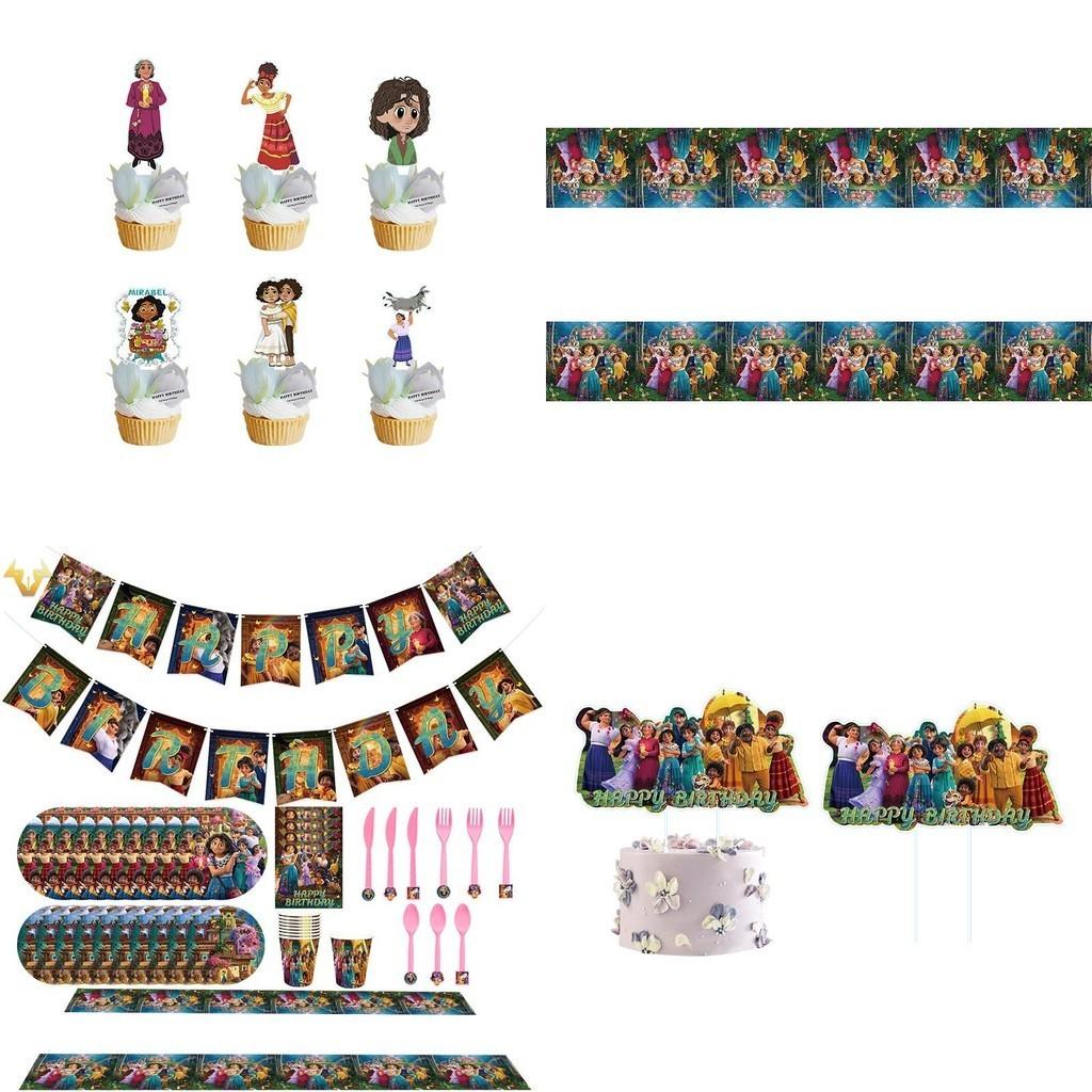 Set Completo di Articoli per Festa di Compleanno Encanto per Feste Unisex con Materiali in Lattice e Carta
