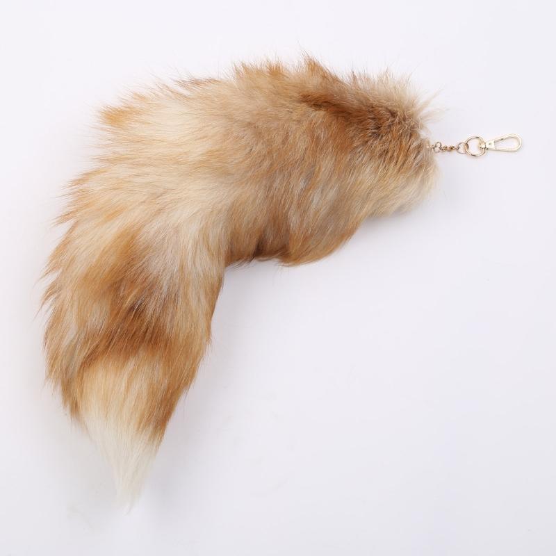 Animal Tail Key-Ring Furry Tails Chain Keychain Individualized Animal Keyring Gift Long Charm Keychain for Women Girl
