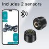 Monitor de Alarme de Pressão de Pneus TPMS para Carro de Motocicleta Bluetooth 5.0 Sistema Apple IOS Android Sensores de Aviso de Temperatura Medidor de Pneus
