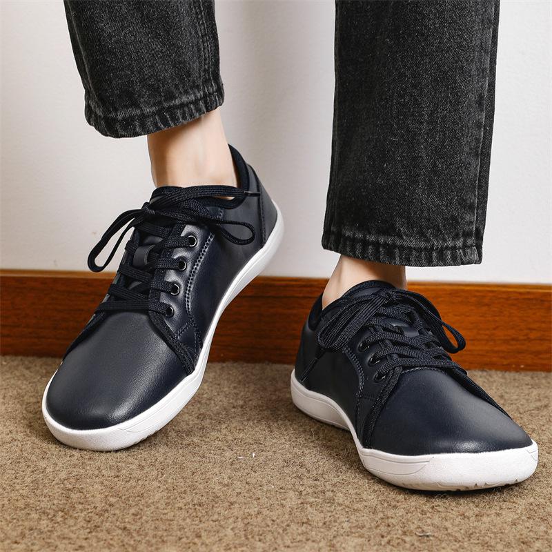 Zapatos Casuales de Cuero de Talla Grande de Ajuste Amplio para Hombres y Mujeres