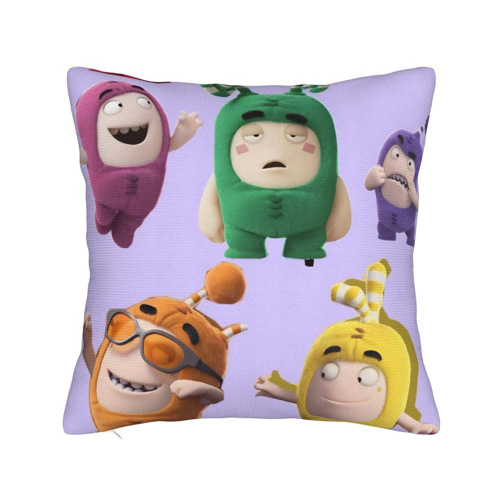 O-Oddbods Pillowcase Merch Printed Cushion Cover Decorations Throw Pillow Case Cover Home Multiple Sizes
