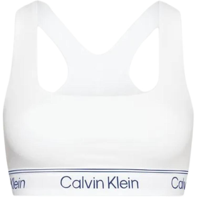

Calvin Klein Comfortable Solid Color Letter Minimalist Bra Women underwear White QF7185-110 XS