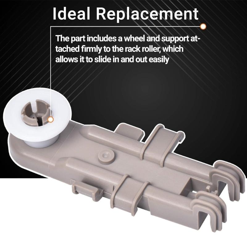 Set of 4 Repair Part Dishwasher Upper Rack Wheel Smooth Sliding Dishwasher Wheel