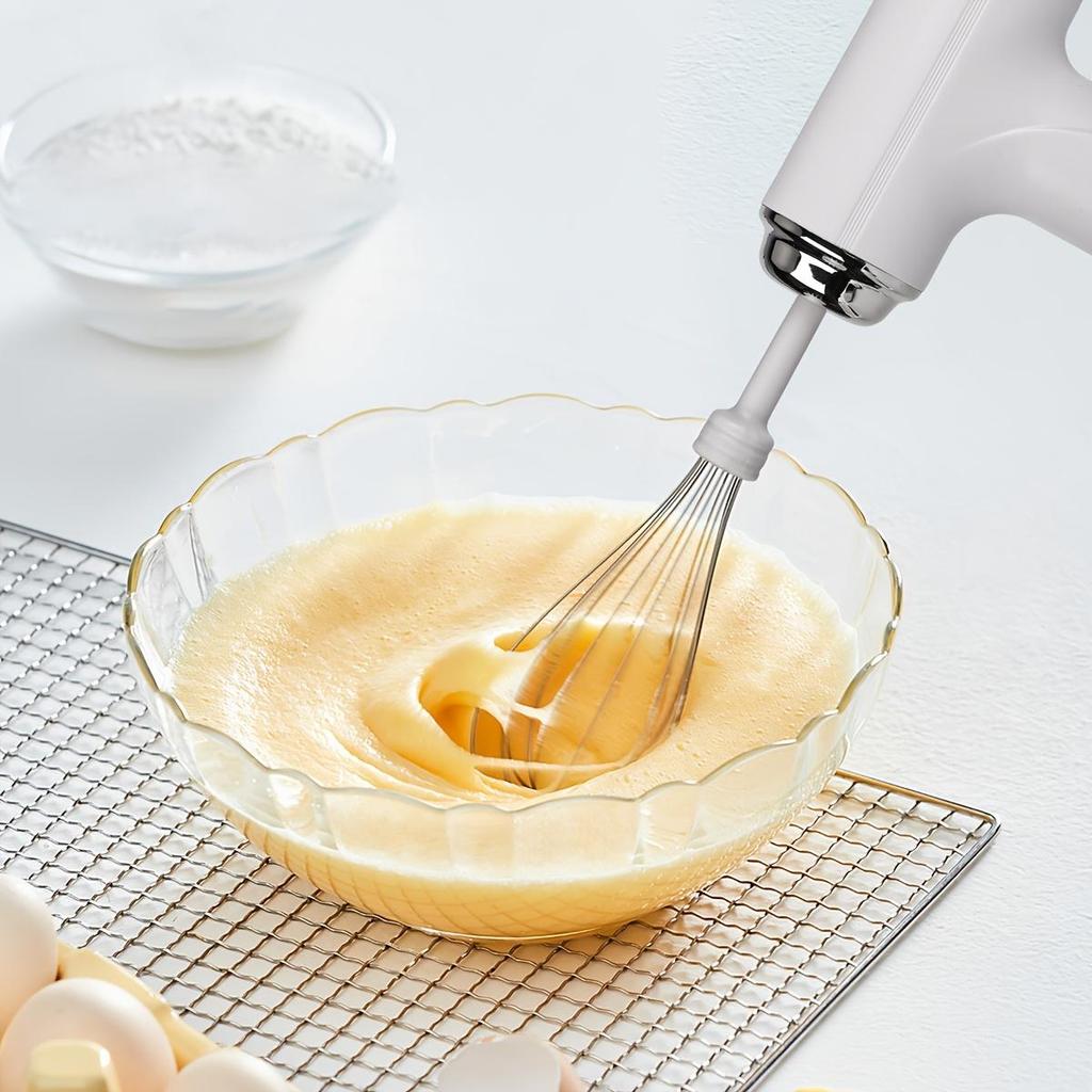 1pc Handheld Electric Eggbeater & Whisk - USB Rechargeable, Cordless, Portable, Lightweight, Easy-to-Use Hand Mixer for Baking Cakes, Cookies, Muffins