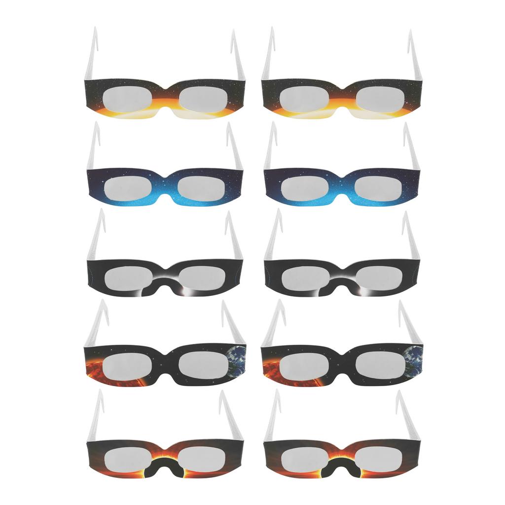 10Pcs Solar Eclipse Glasses Safe Shades Direct Sun Viewing Eye Protection Sunglasses