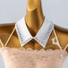 Japanese Style Fake Collar For Shirts Removable Rhinestones Decorated Polyester Fashion Accessory