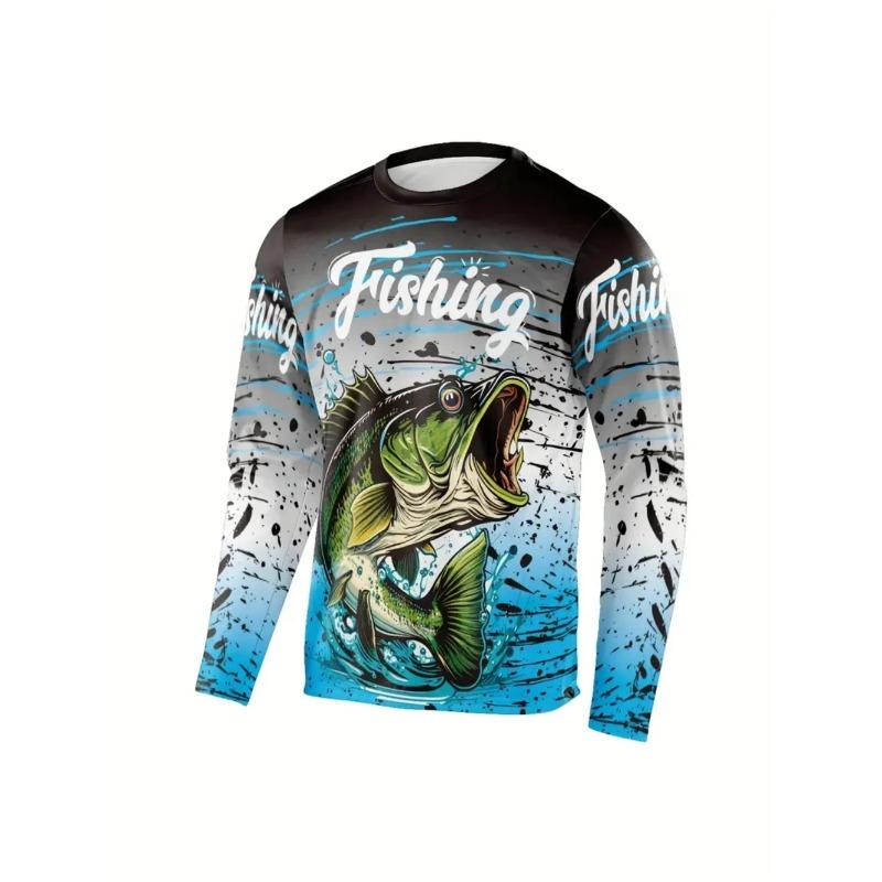 Fishing Shirts Men's T-Shirts Long Sleeve Men Clothes Autumn Streetwear Top Pullovers Male T Shirt Outdoor Casual Men's Clothing