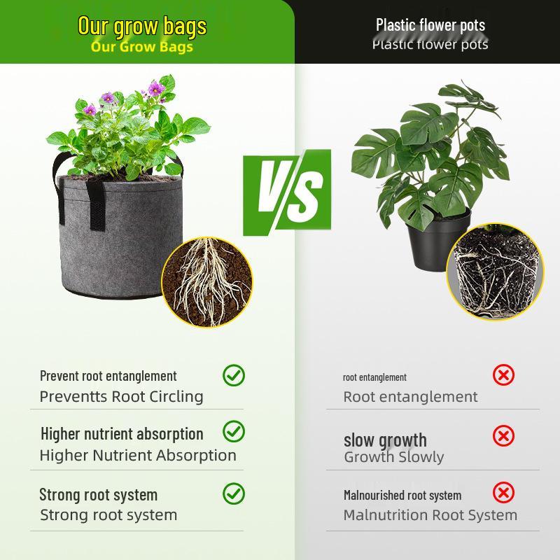 Non-Woven Fabric Garden Grow Bag for Balcony and Green Plants