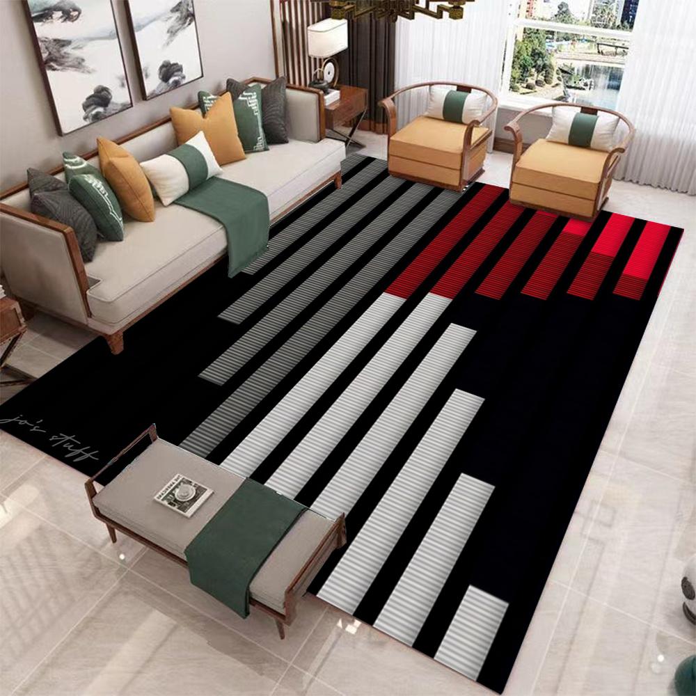 Modern Geometric Abstract Art Area Rug Non Slip Soft Carpet For Living Room Bedroom Home Decor Modern Home Lovers Use