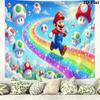 Mario Wall Tapestry Aesthetic Wall Hanging Printed Fabric Blanket Decorative Tapestries for Bedroom Living Room Home Decor
