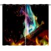 Vorhang Lagerfeuer 3D Digitaldruck Verdunkelungsvorhang Ösen