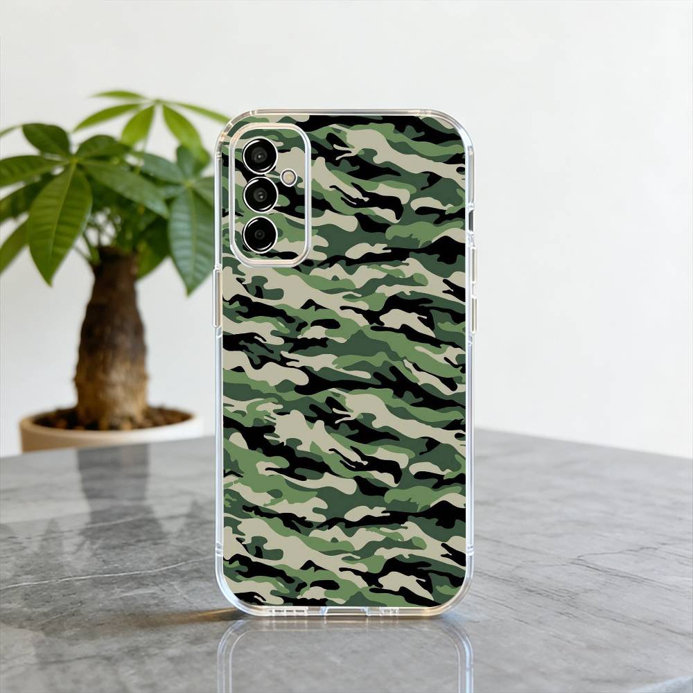 Camouflage Phone Case Transparent Silicone Soft For SamsungA10,12,20,21S,30,31,40,50,51,52,70,71