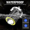 1 Adet 12-80V Evrensel H4 LED Motosiklet Farı 16000Lm BA20D H6 Melek Göz Motor Led Ampul CSP Çip Lens Motosiklet Farı Beyaz Sarı Hi Lo Işın