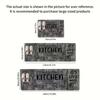 Dark Gray Kitchen Rug, Laundry Room Mat, Made of Plush Material, 1.19 cm Thick, Water-absorbent and Slip-resistant. Suitable for Entryways, Bedrooms,