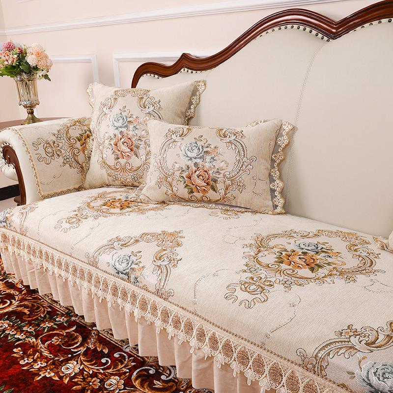 

Подушка для европейского дивана Chenier, Роскошная Нескользящая Подушка для Сиденья Премиум-класса, Чехол для Американского Дивана, Универсальная Тканевая Принцесса на Все Сезоны 70*210cm