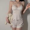 Women’s Sleeping Suits Sexy Broken Flowers Lace Camisole Shorts Home Two-piece Set Lounge Comfortable Clothing