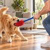 Tough Dog Toys with Handles Rope Toy, Durable Interactive Plush Tug Reinforced Handles, Chew Dental Cleaning Polyester Toy for Small Large Dogs