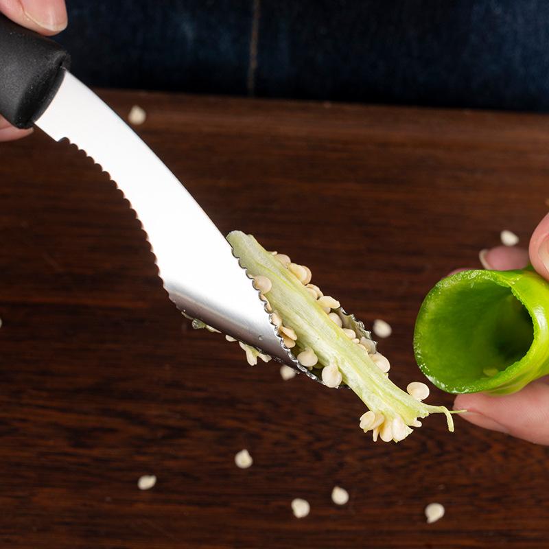 Kráječ papriky na jádřinec Domácí Tygr kůže Zelená paprika Semínka Kráječ zeleniny Odstraňovač jádřince rajčete Nástroj na odstraňování semínek