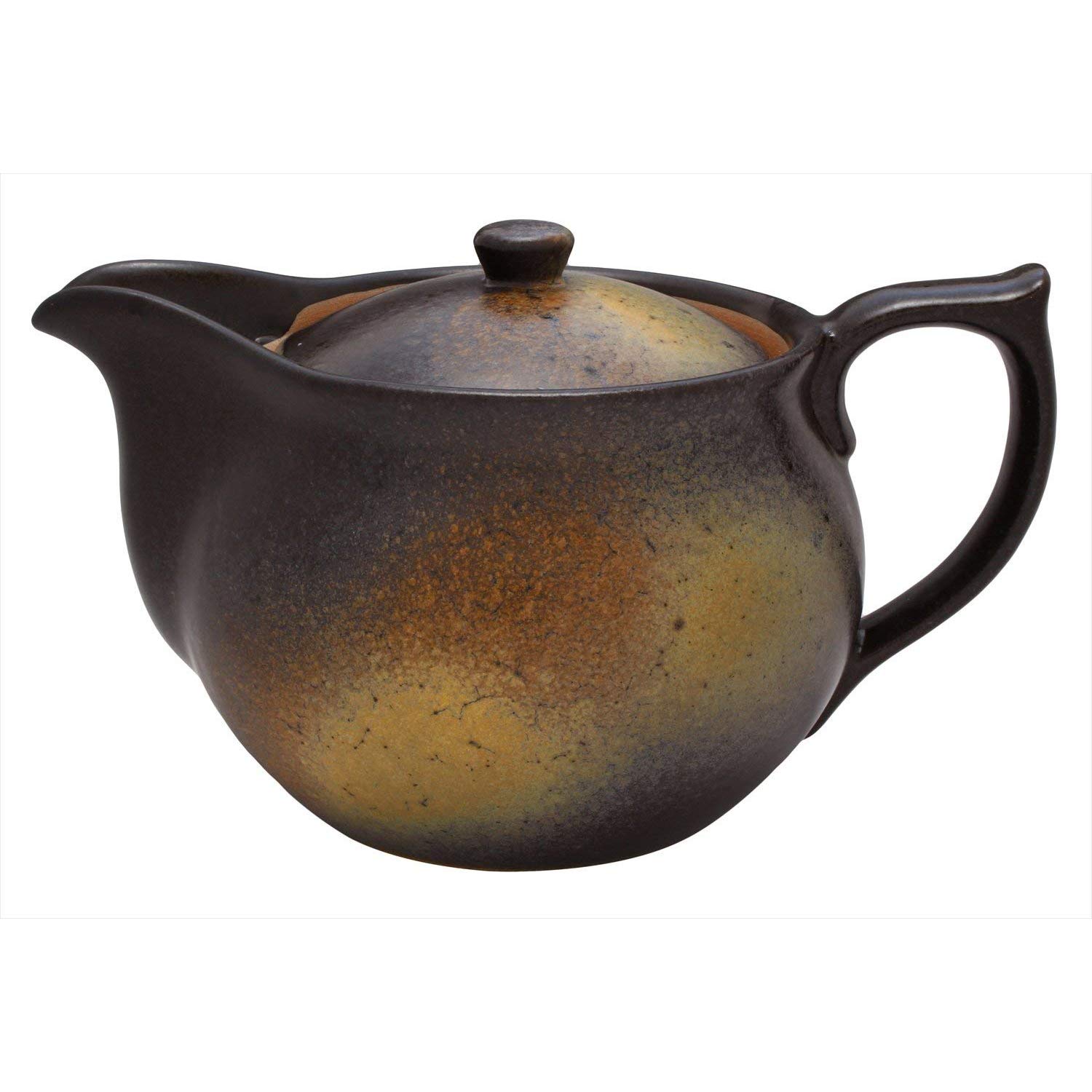 

Mino Ware, Plump Pot, Approx. 450ml Capacity, Serves 2-3 People, Bizen Style, Brown, Solid Color, Made in Japan, Product Number 500-28