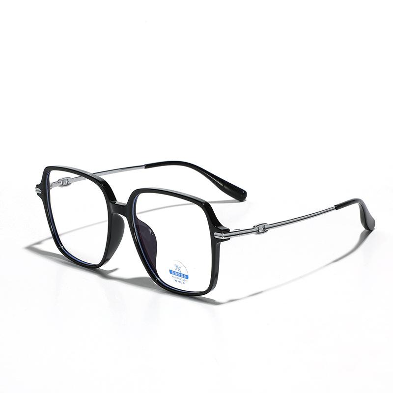 Large Frame Glasses Frame Men, Metal Titanium Frame Tr90 Can Be Matched With Myopia Frame Flat Mirror Women