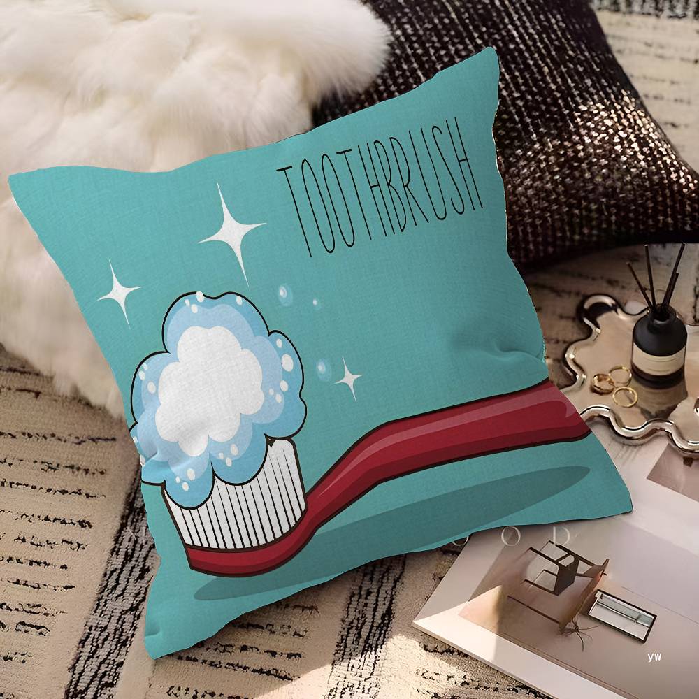 The Dentist Tooth Pillow Cushion Cover Pillowcase Living Room Sofa Home Decor Customized