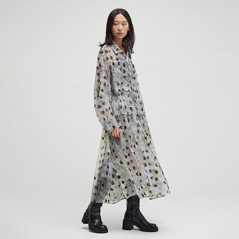 broadcast Lightweight Polka Dot Long-Sleeve Top