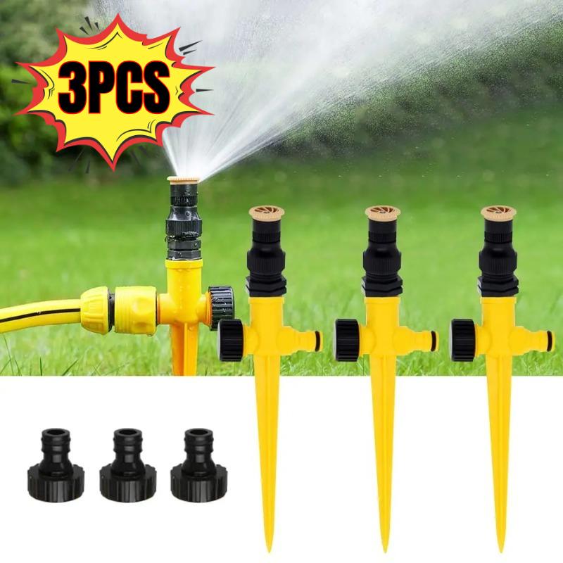Irrigatore Automatico per Prato a Rotazione 360° Ugello Regolabile Resistente alla Corrosione Strumento per Irrigazione Giardino Spina Interrabile