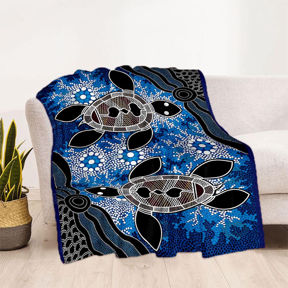 Australian Aboriginal Style 18 Blanket Durable Comfort Perfect for Picnics Couch Bed for All Seasons Stylish Decor