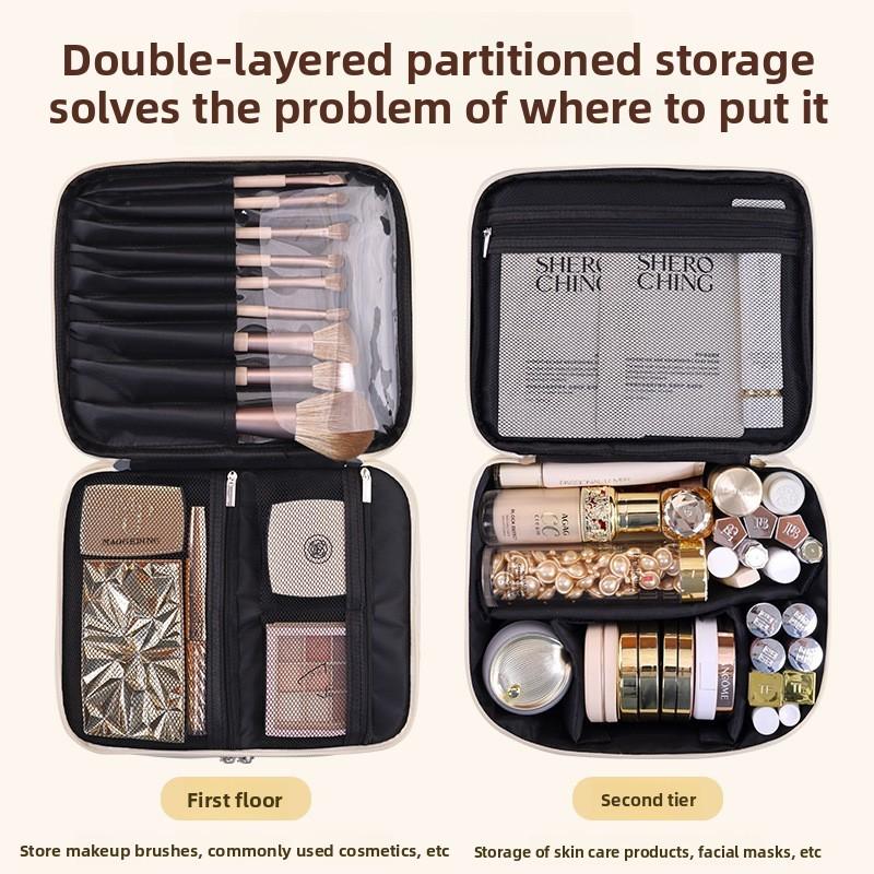 Pu Makeup Bag With Large Capacity For Travel And Daily Use In Elegant City Style