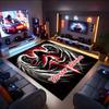 1PC Custom Name Angel Wings Sword Art Theme Floor Mat Ideal for Living Room, Game Rooms, Office, Bedroom,Floor Mat Playful Design