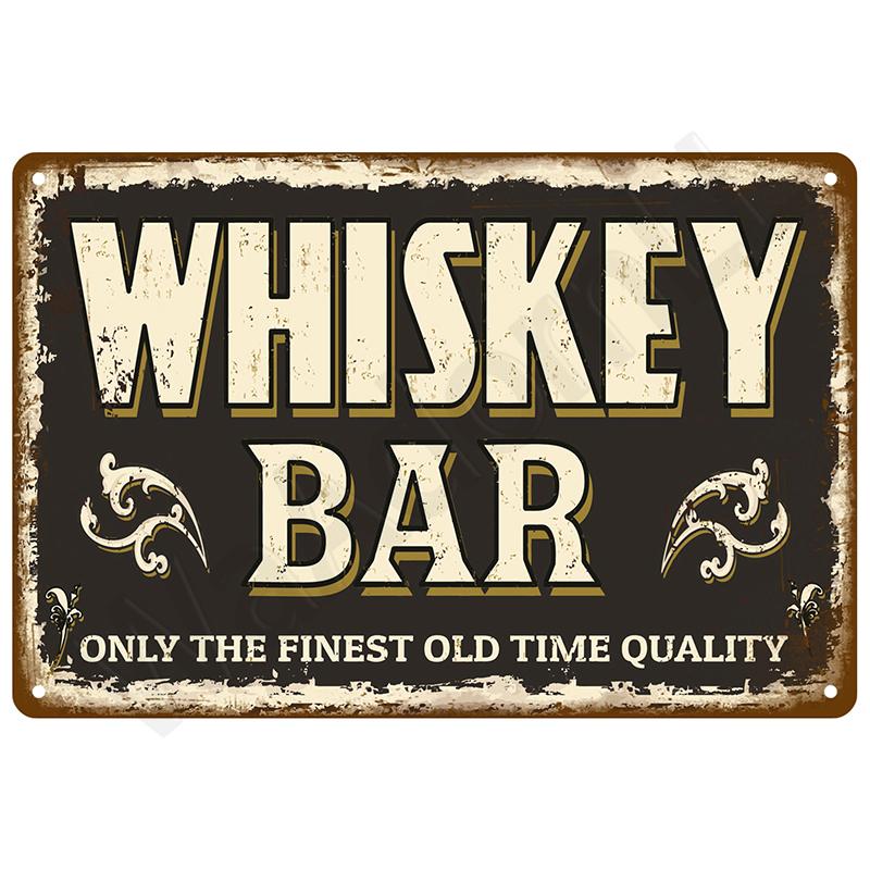 Vintage Bar Kovové Značky Koupelna Dům Obývací Pokoj Domov Retro Nástěnné Dekorace Předměty Luxusní Dekor Interiérové Umění Plakáty Plechové Značky
