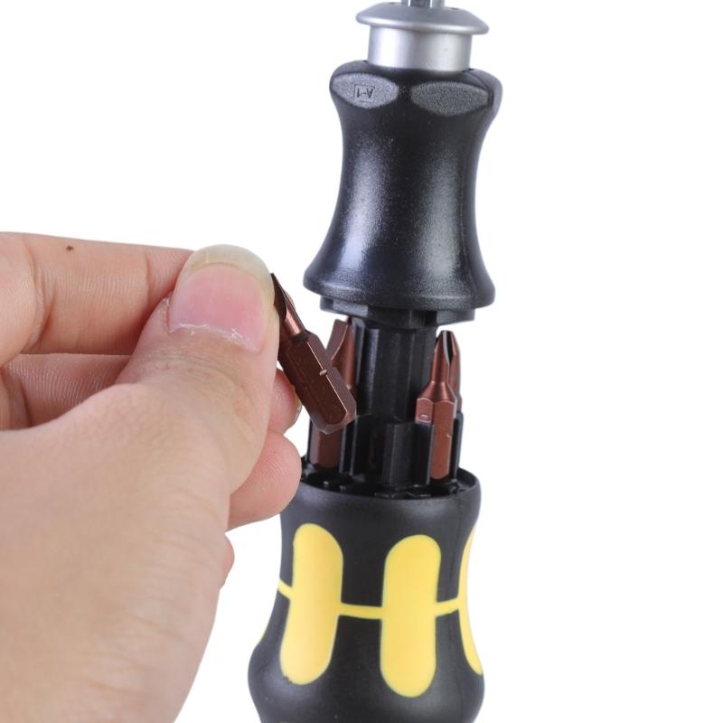 Magnetic Ratchet Screwdriver Set,Multibit Ratchet Screw Driver,Ratcheting Screwdriver Telescoping Hand Tool