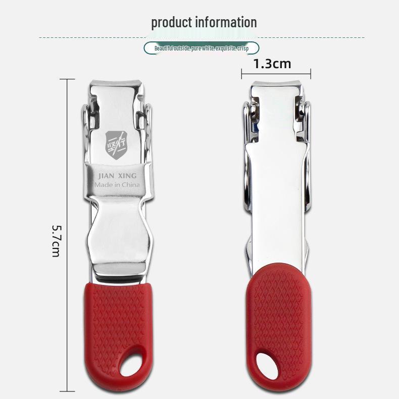German Precision Ultra-Thin Folding Nail Clippers - Compact & Portable for Dorm Use Thickness approx. 0.6cm
