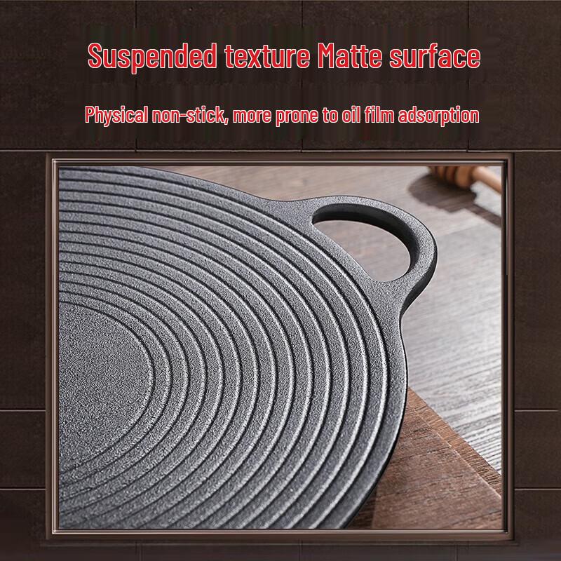 Sansig Outdoor Camping Cast Iron Griddle Pan