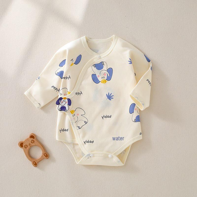 Spring-Summer Infant Pure Cotton Bodysuit: Tagless Newborn Romper for Crawling.