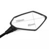 1 Pair Rearview Mirror Fit for Honda CBR600F4 CBR600F4I CBR600RR Kawasaki Ninja 250R Hyosung GT125R GT250R GT650R GT650S Black