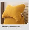 Corduroy Headboard Cushion: Soft Upholstered Lumbar Support & Neck Protection Pillow for Reading in Bed or Dorm