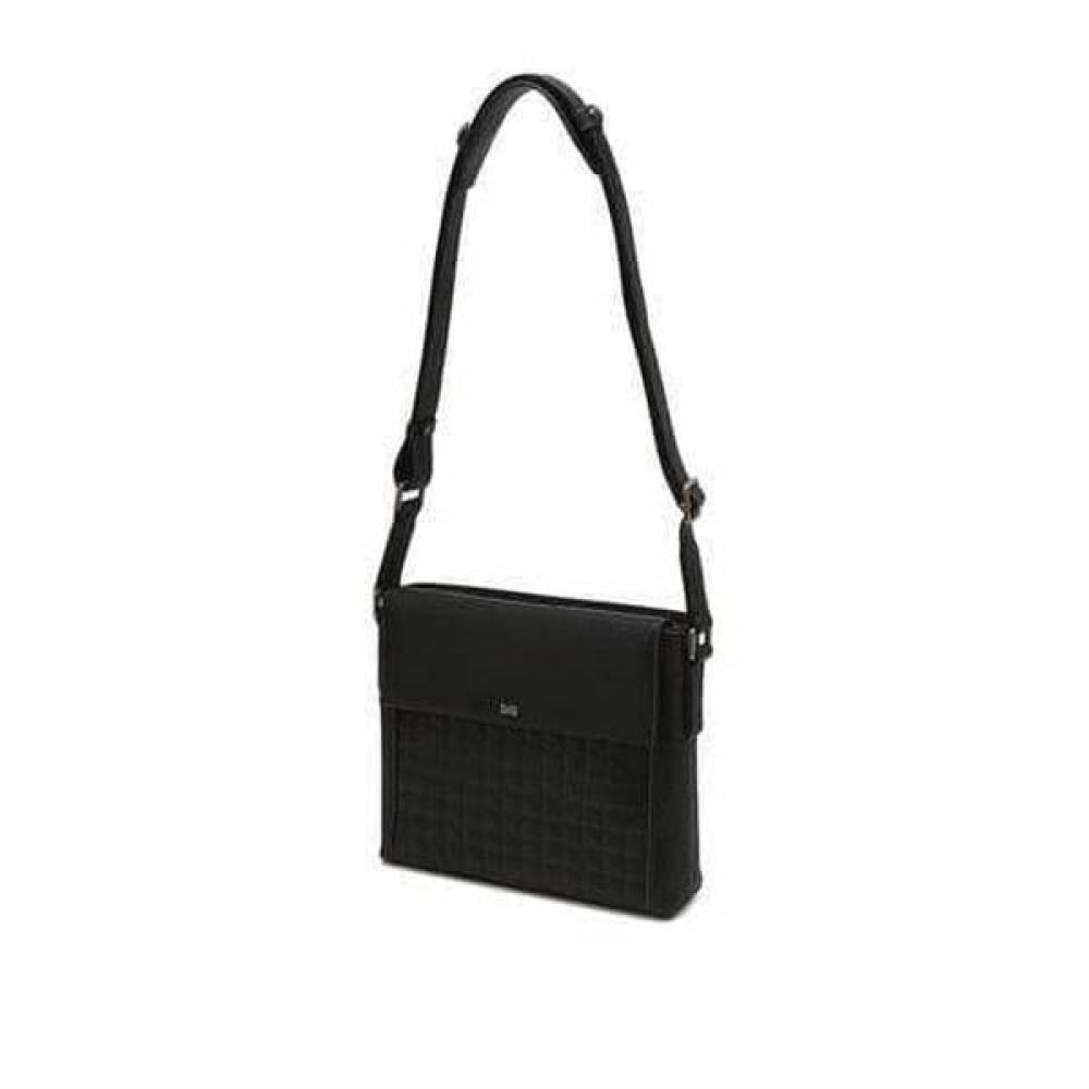 Daks Black Cowhide Crossbody Bag Grid Pattern Dbba3f263bk