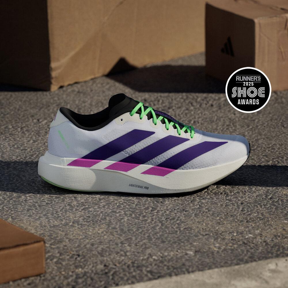 adidas Adizero Evo SL White Purple Lime Burst 40.5
