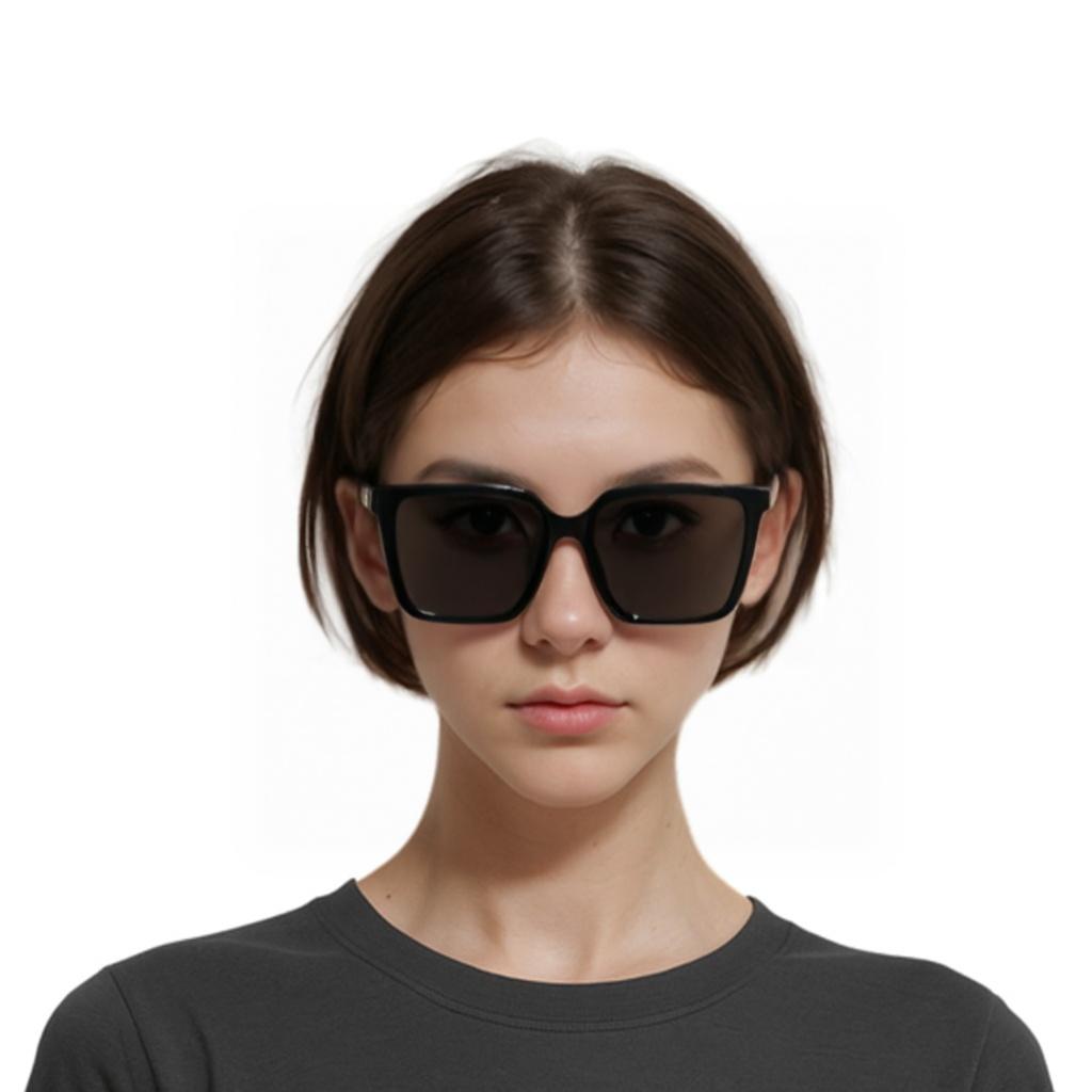 Burberry 4411D Logo Letter Square Sunglasses Unisex sunglasses Black BE4411D