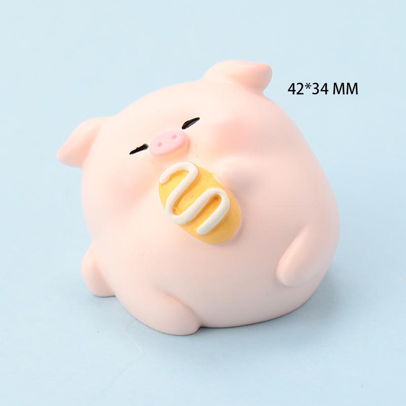 Cute Pig Mini Cartoon Resin DIY Accessories Micro Landscape Desktop Decoration Fun Animal Home Decor Crafts