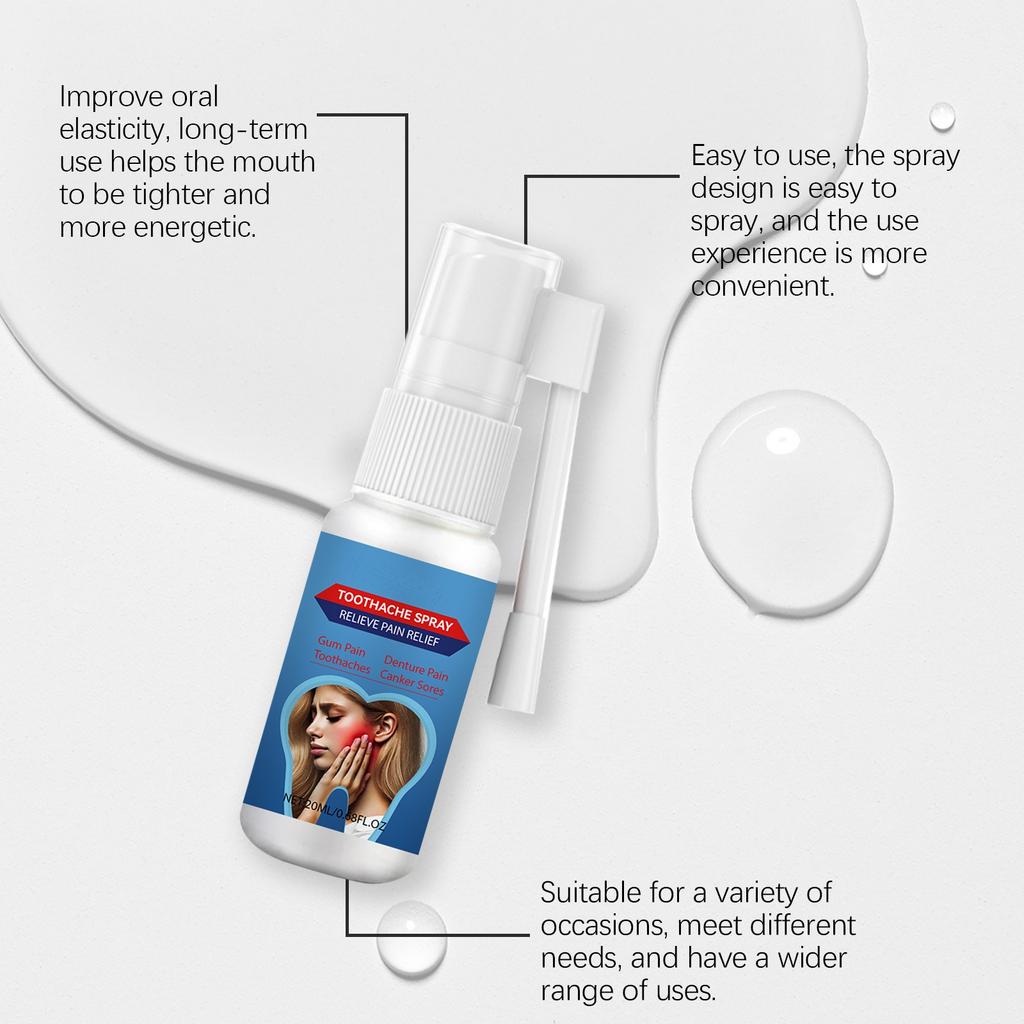 Munnpleiespray, Smertespray, Aftøse sårvev, Effektiv forebygging av tannpine, 20 ml
